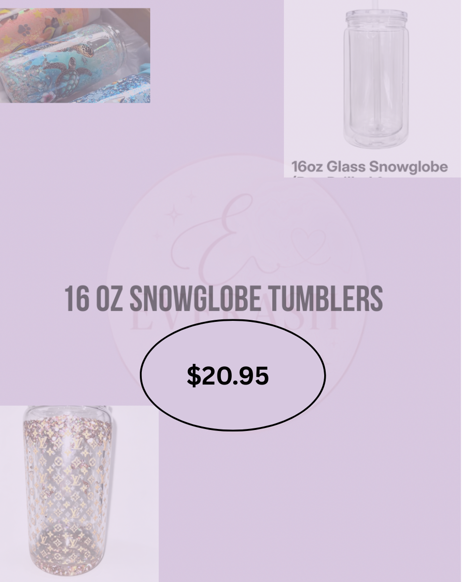 16oz Snowglobe Tumblers