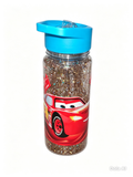 10oz Lightning McQueen Cars Snow Globe Bottle
