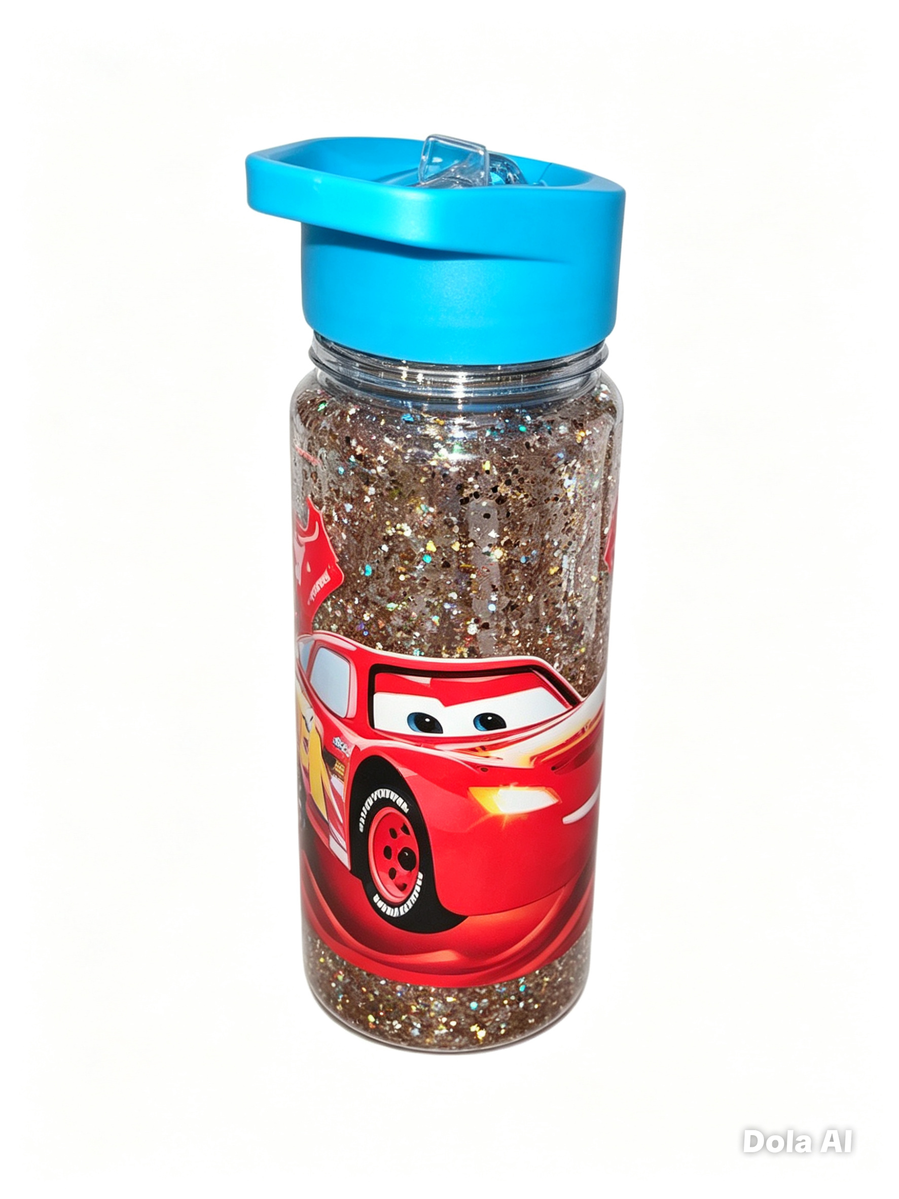 10oz Lightning McQueen Cars Snow Globe Bottle